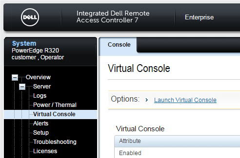 Screen – Virtual console