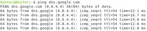 Screen – Příklad funkční komunikace s DNS