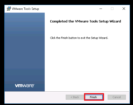 VMware Tools Instalace – Finish