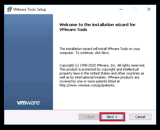 VMware Tools Setup