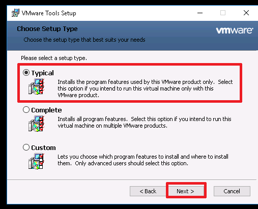 VMware Tools Setup